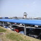 Parking del aeropuerto de Asturias.