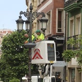Farolas en La Cámara.
