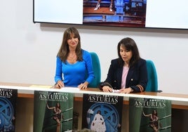 Leticia González y Lourdes Iglesias en la presentación.