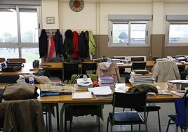 Sal de profesores vacía en una huelga educativa en 2018.