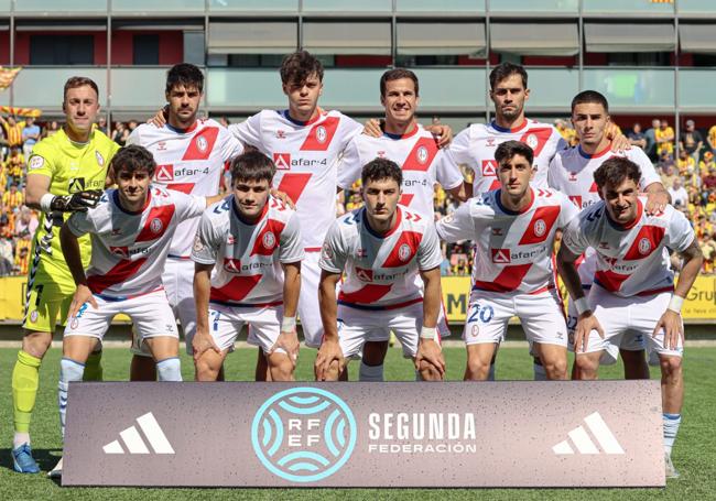 Equipo inicial del Rayo Majadahonda frente al Sant Andreu.