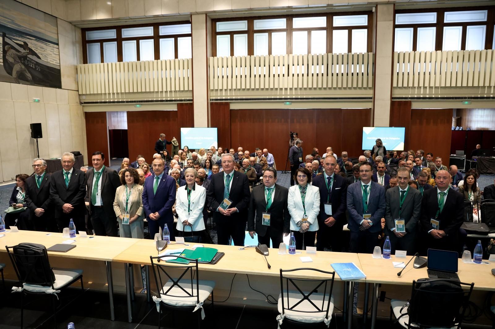Asamblea de delegados Caja Rural de Asturias, en Oviedo.