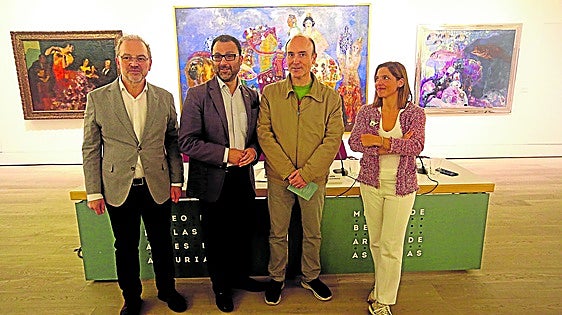 Gabino Busto, David Álvarez, Pablo León y Cristina Heredia, en la presentación de la programación.