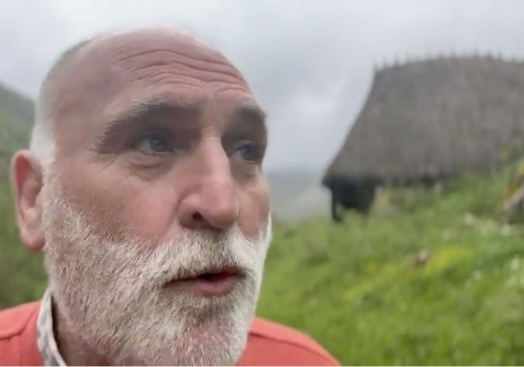 José Andrés, en el vídeo que grabó en Somiedo.