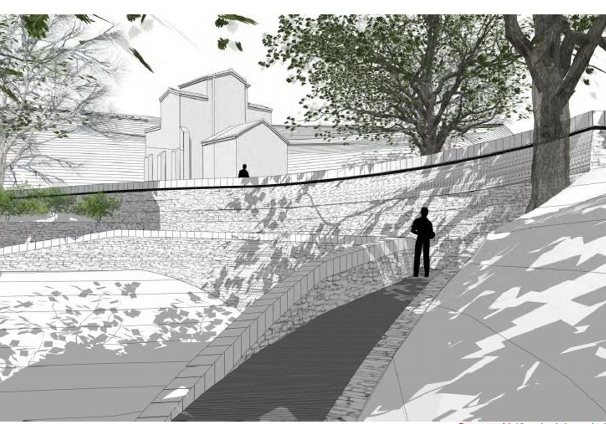 Infografía de la obra a la altura de San Miguel de Lillo.