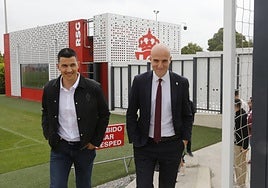 Israel Villaseñor y David Guerra, el miércoles, en Mareo.