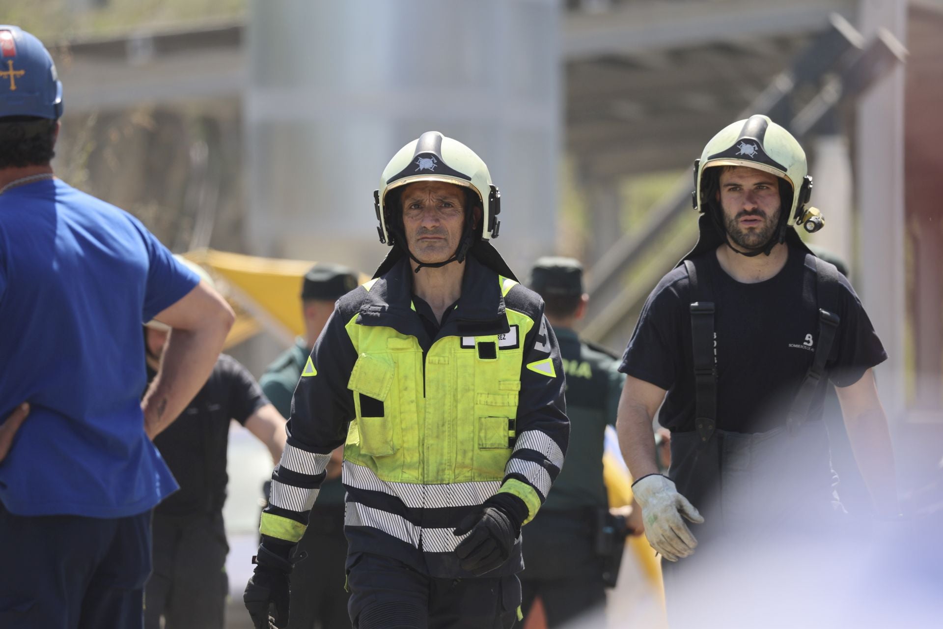 Las imágenes del grave accidente laboral en Coaña