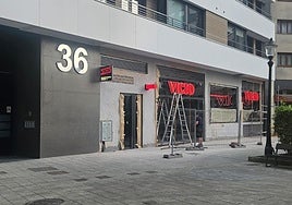 El local de la nueva hamburguesería durante sus obras