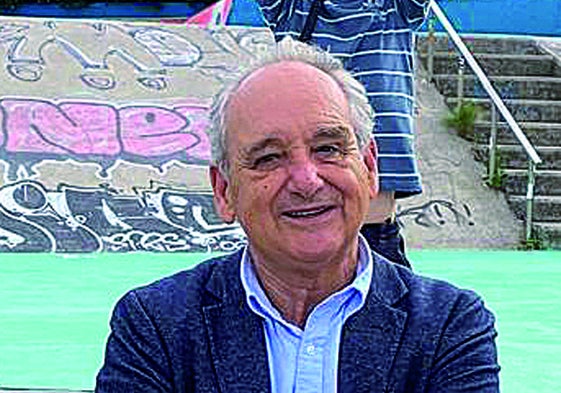 Joaquín Echeverría, en la pista de 'skate' de Cimavilla.