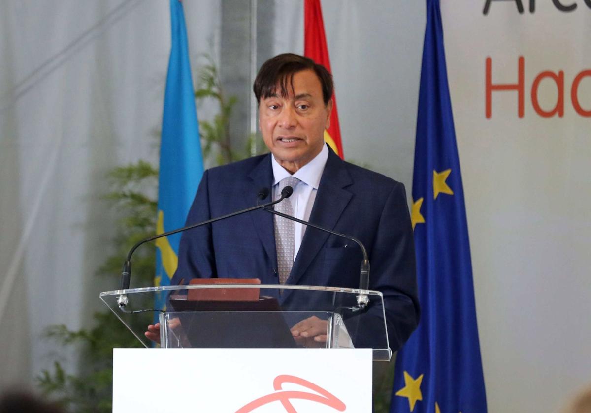 Lakshmi Mittal, en Gijón, en 2021.