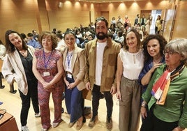 Responsables sanitarios del área III y del Principado, este viernes, en el Centro de Servicios Universitarios de Avliés.