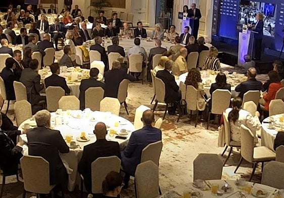 Amelia Valcarce, durante el acto.