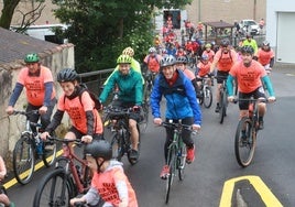 Más de 150 ciclistas pedalean en Llanera