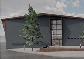 Infografía de cómo quedará el polideportivo de Oñón.