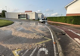 Zona de La Fresneda tras el reventón.