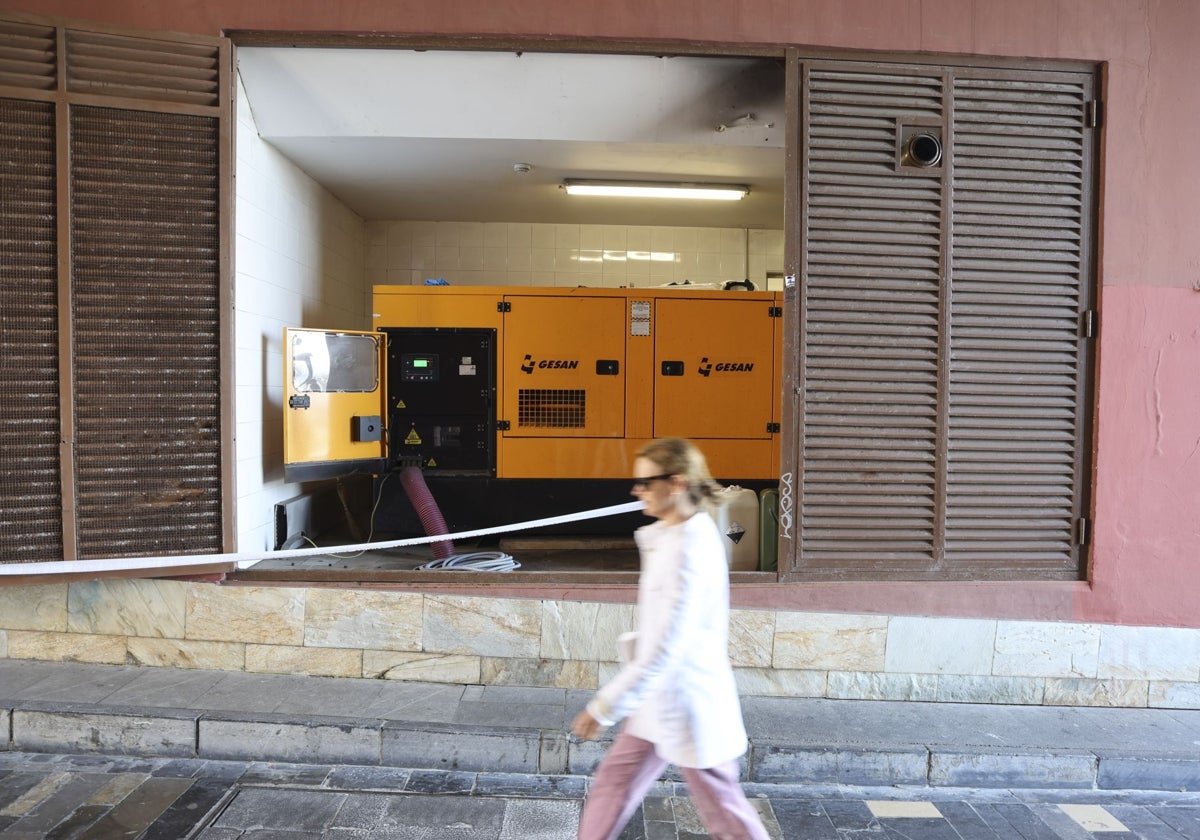 Generador eléctrico utilizado por el Ayuntamiento durante el apagón del pasado 29 de abril.