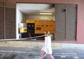 Generador eléctrico utilizado por el Ayuntamiento durante el apagón del pasado 29 de abril.