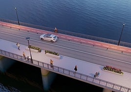 Infografía hecha por el ministerio sobre cómo será el puente tras las obras.