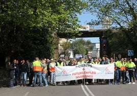 Los trabajadores de Cimisa participaron en las concentraciones de Saint-Gobain el año pasado.