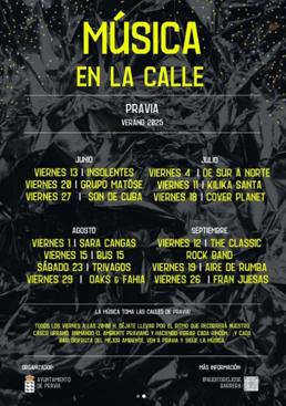 Imagen - Cartel del programa 'Música en la calle' de Pravia.