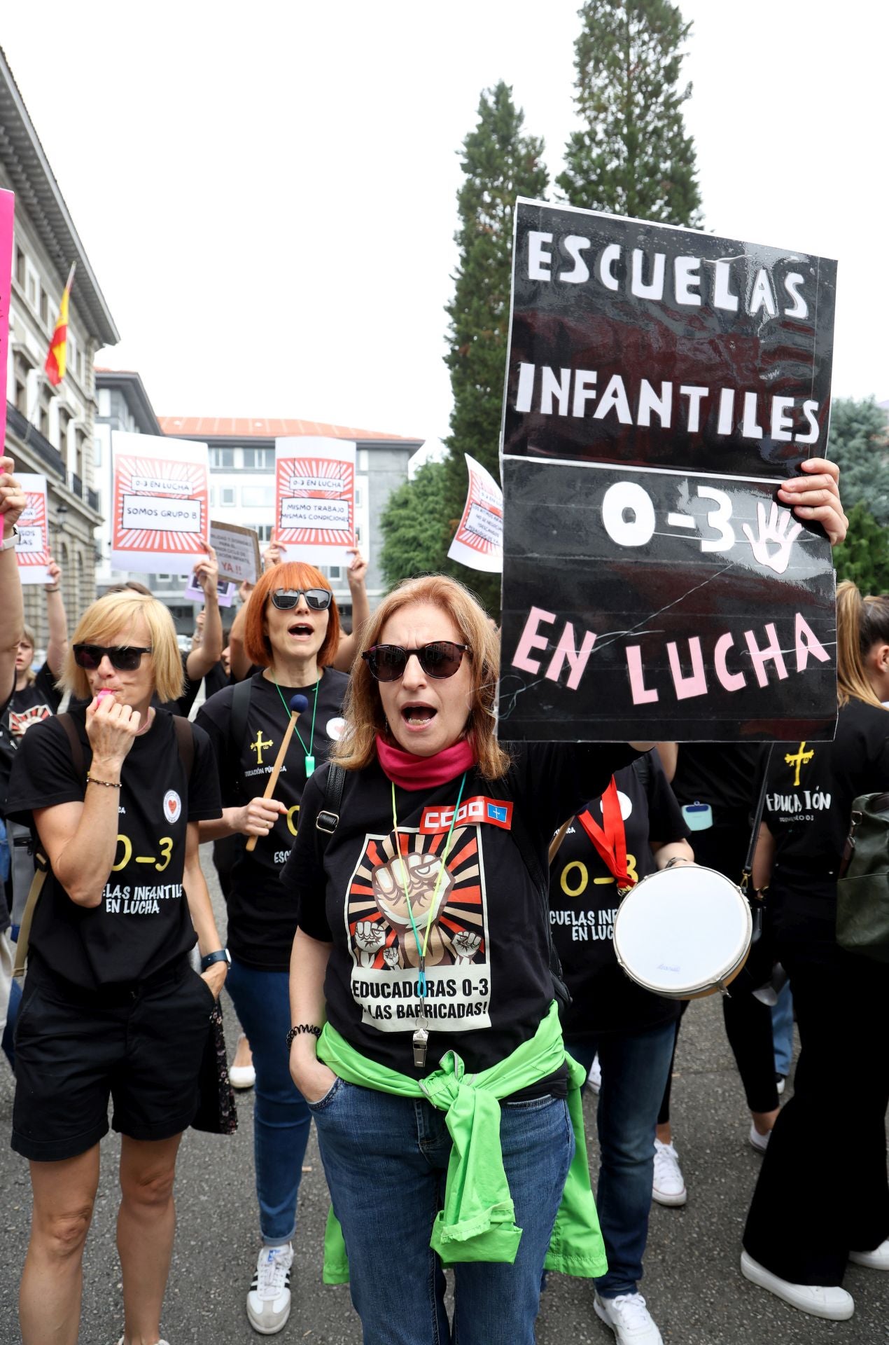 Las escuelas infantiles asturianas, también en lucha: así ha sido su protesta