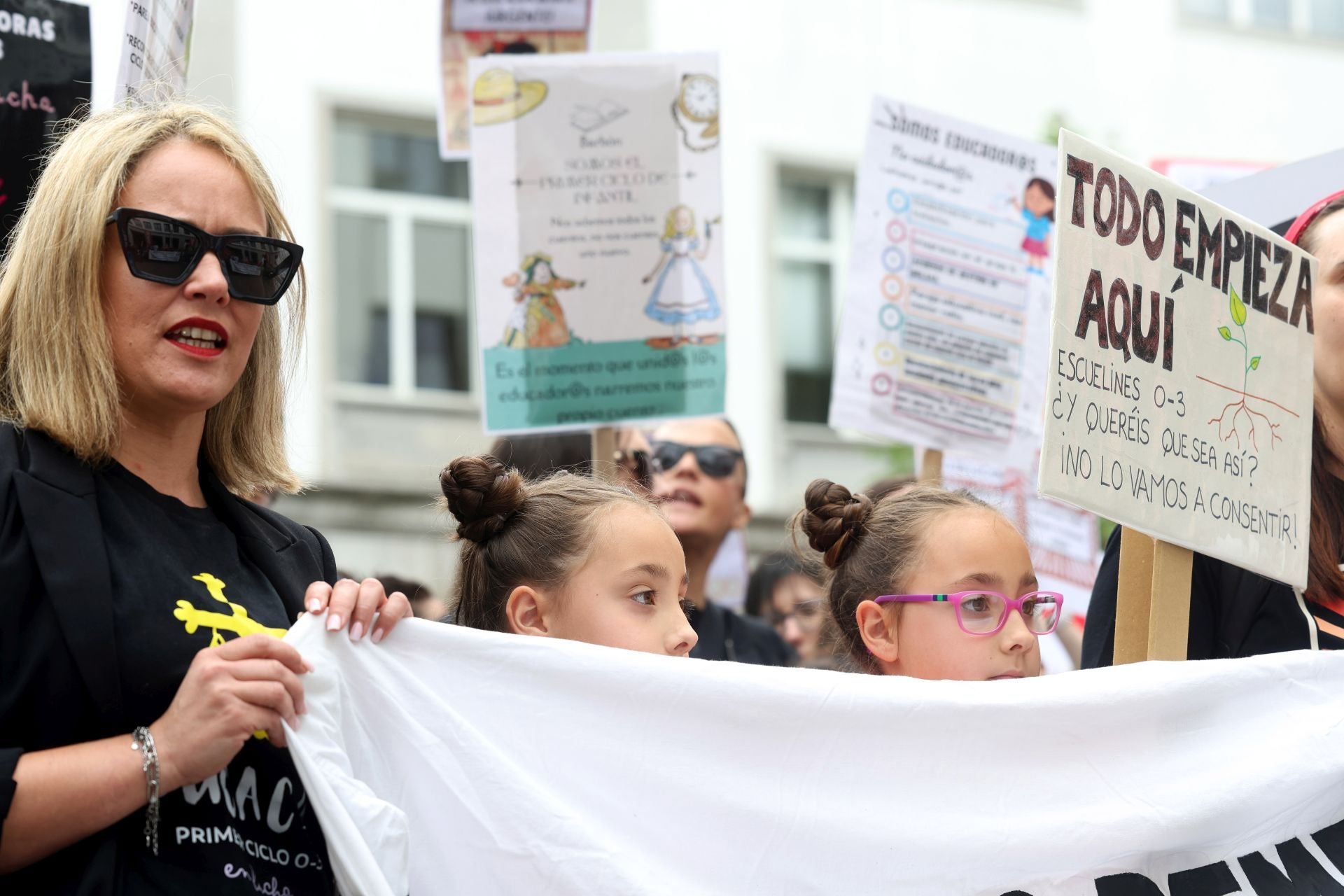 Las escuelas infantiles asturianas, también en lucha: así ha sido su protesta