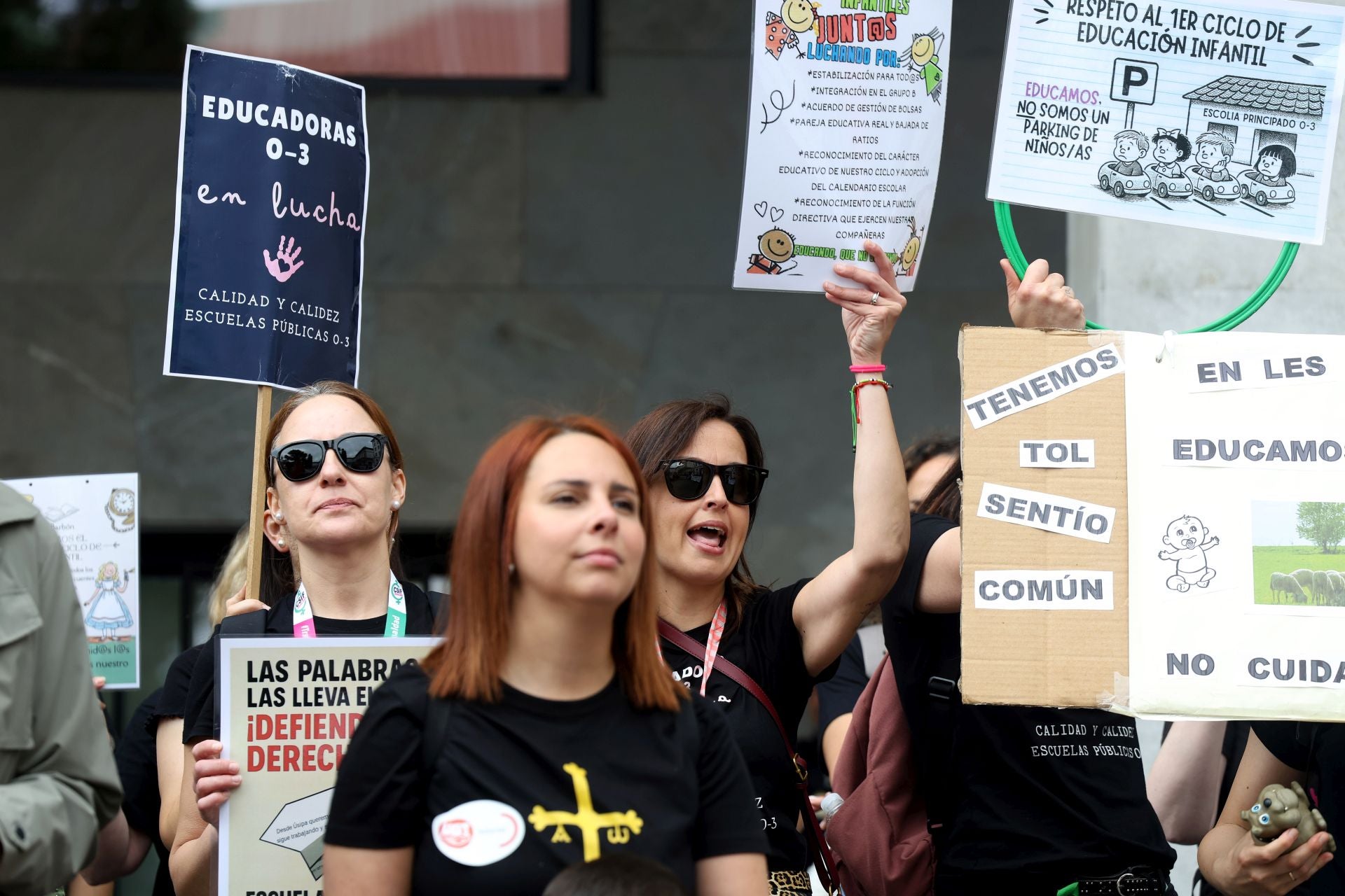 Las escuelas infantiles asturianas, también en lucha: así ha sido su protesta