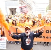 Manifestación de la escuela concertada en Oviedo.