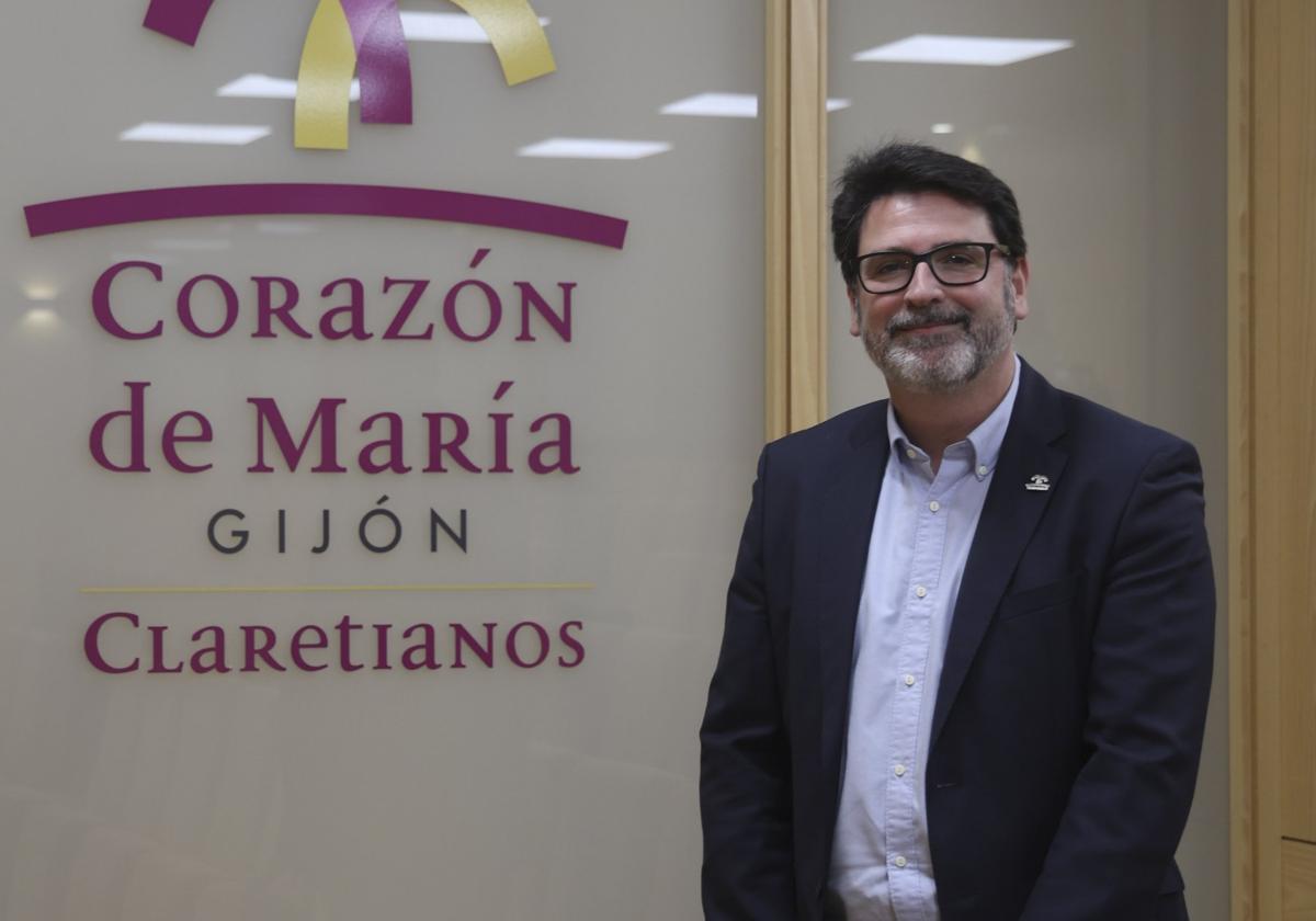 Él claretiano Simón Cortina, en el Codema, colegio del que dejará de ser director el 1 de septiembre.