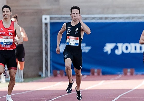 Manu Bea, a punto de vencer en la prueba de 400, en Soria.