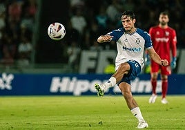Corredera, durante un partido con el Tenerife.