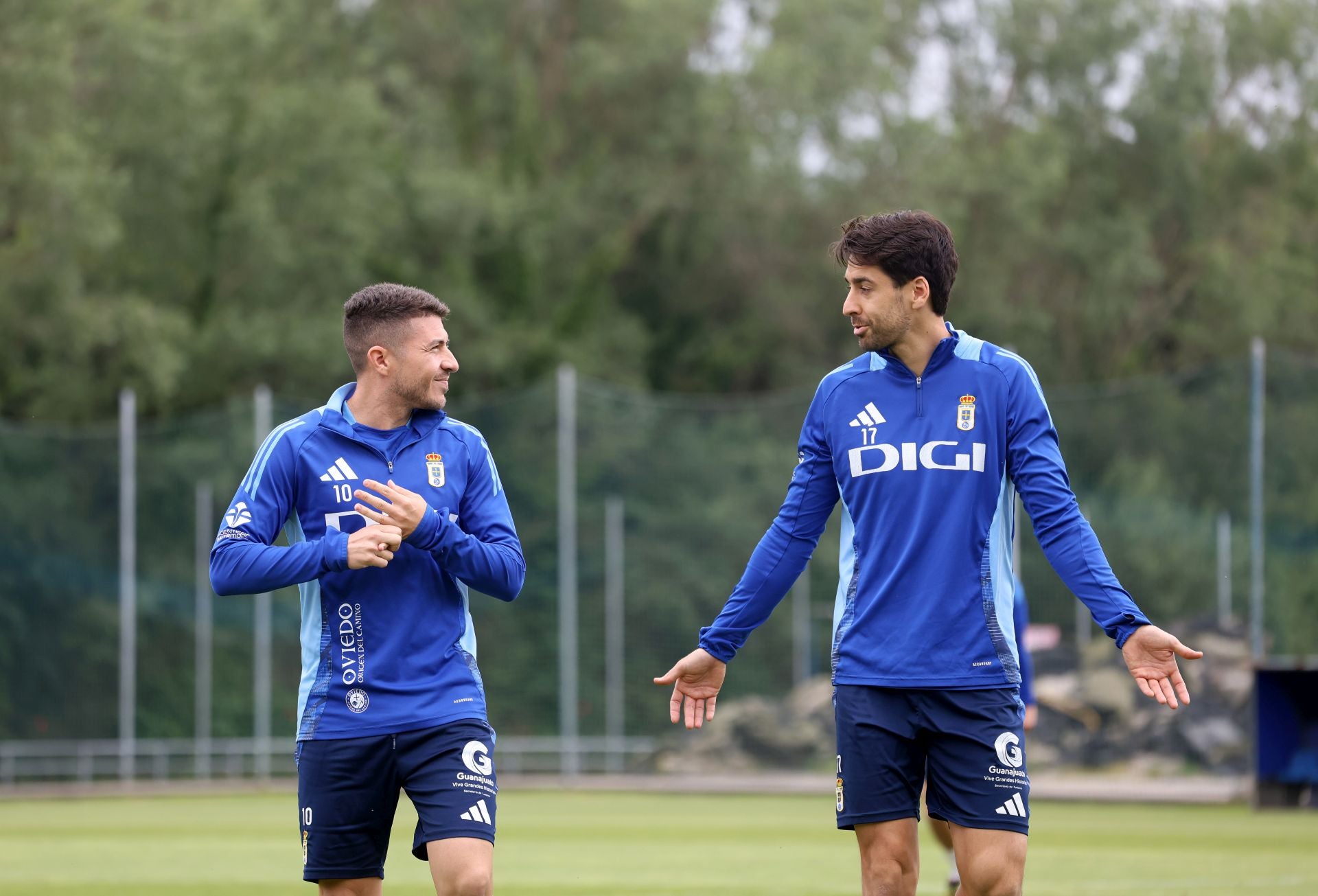Entrenamiento del Real Oviedo tras el partido en Miranda de Ebro