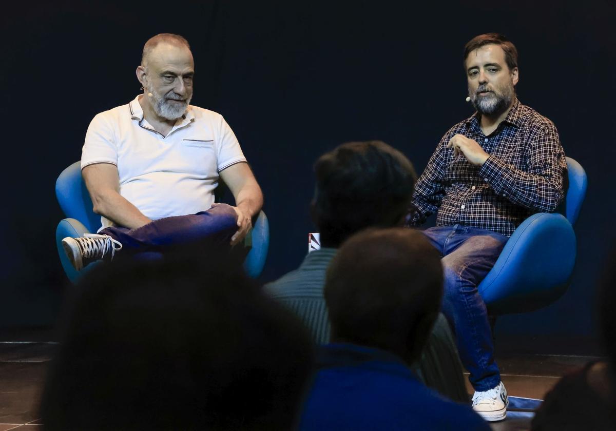 Marc Marginedas y Miguel Rojo, este miércoles, en el Antiguo Instituto.
