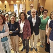 María Rosario López, en el centro, con algunos de los ponentes de la jornada sobre transformación urbana celebrada ayer.