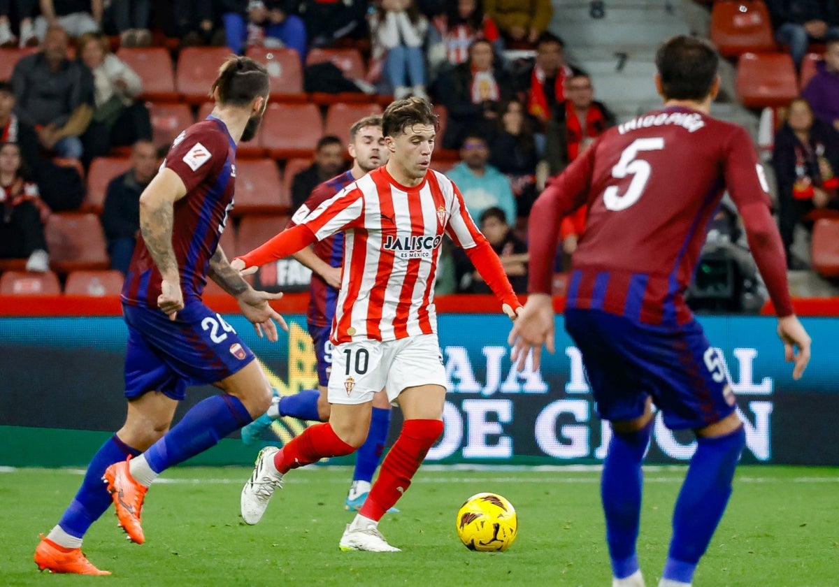 Nacho Méndez, durante el partido contra el Eldense.