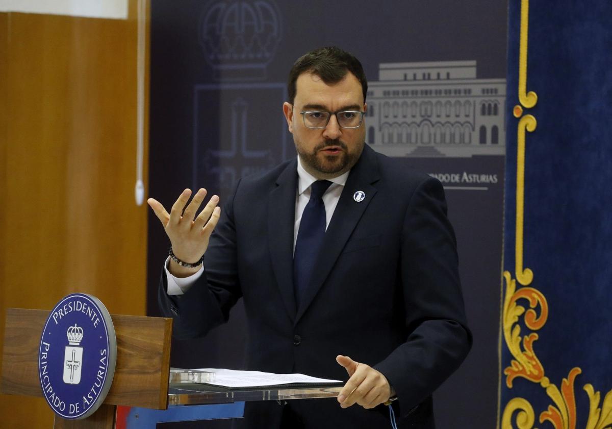 El presidente del Principado, Adrián Barbón.