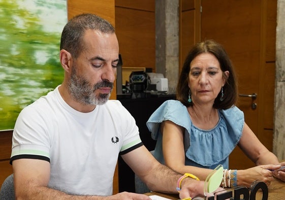 Ángel García, 'Cepi', y Patricia Antuña.