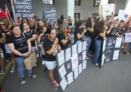 Concentración de las educadoras de Les Escuelines