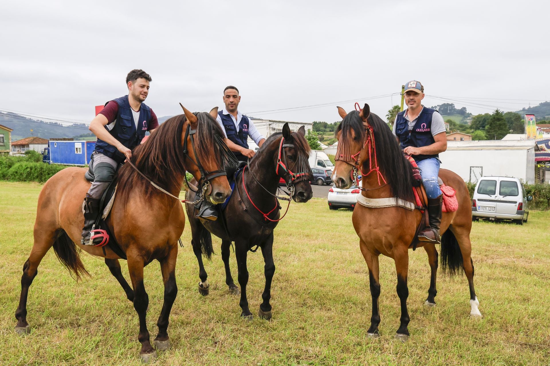 Concurso de cinta a caballo en las fiestas de Mareo, en Gijón