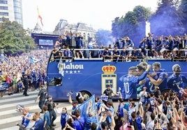 Así ha sido la gran fiesta por el ascenso del Real Oviedo a Primera División