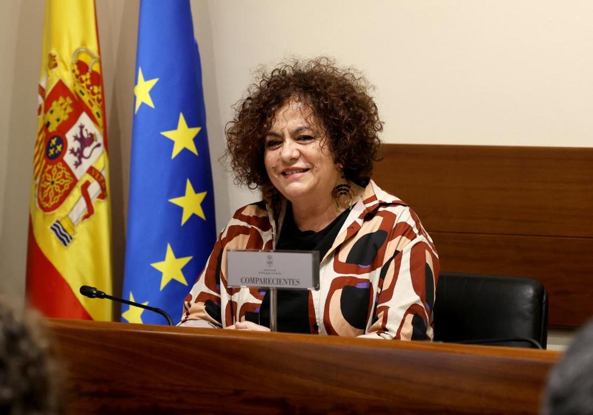 Marta del Arco en su última comparecencia ante la Junta.