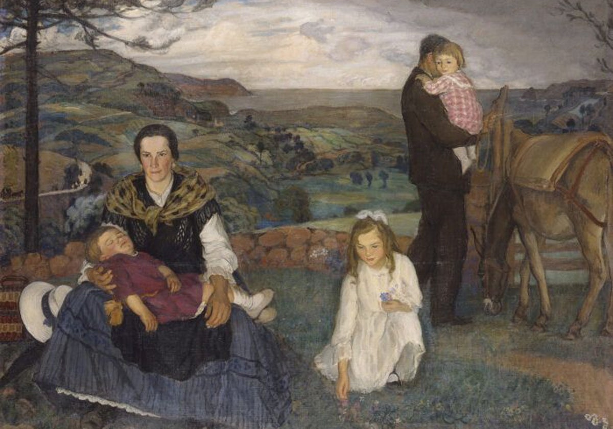 'De promesa al Cristo de Candás', 1918. Óleo sobre lienzo.