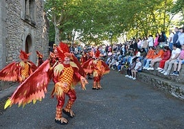 Carnaval de verano en Castiello en las fiestas del pasado año.