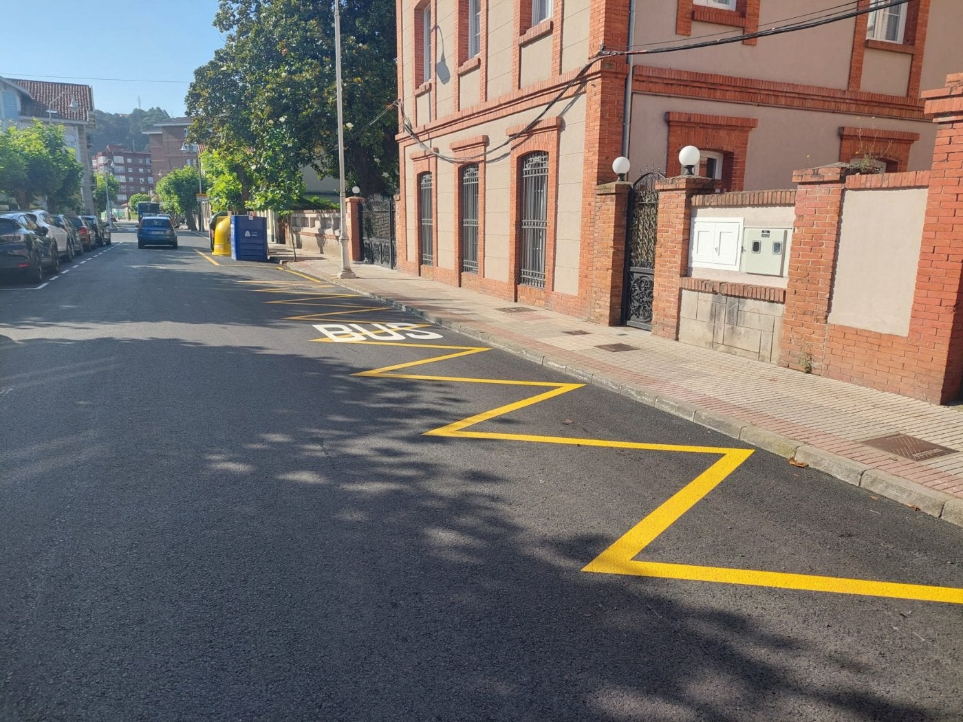 La parada de autobuses en Salinas que está operativa desde el jueves.