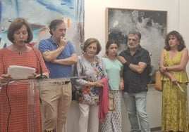 Inauguración de la muestra en el Ateneo Obrero.