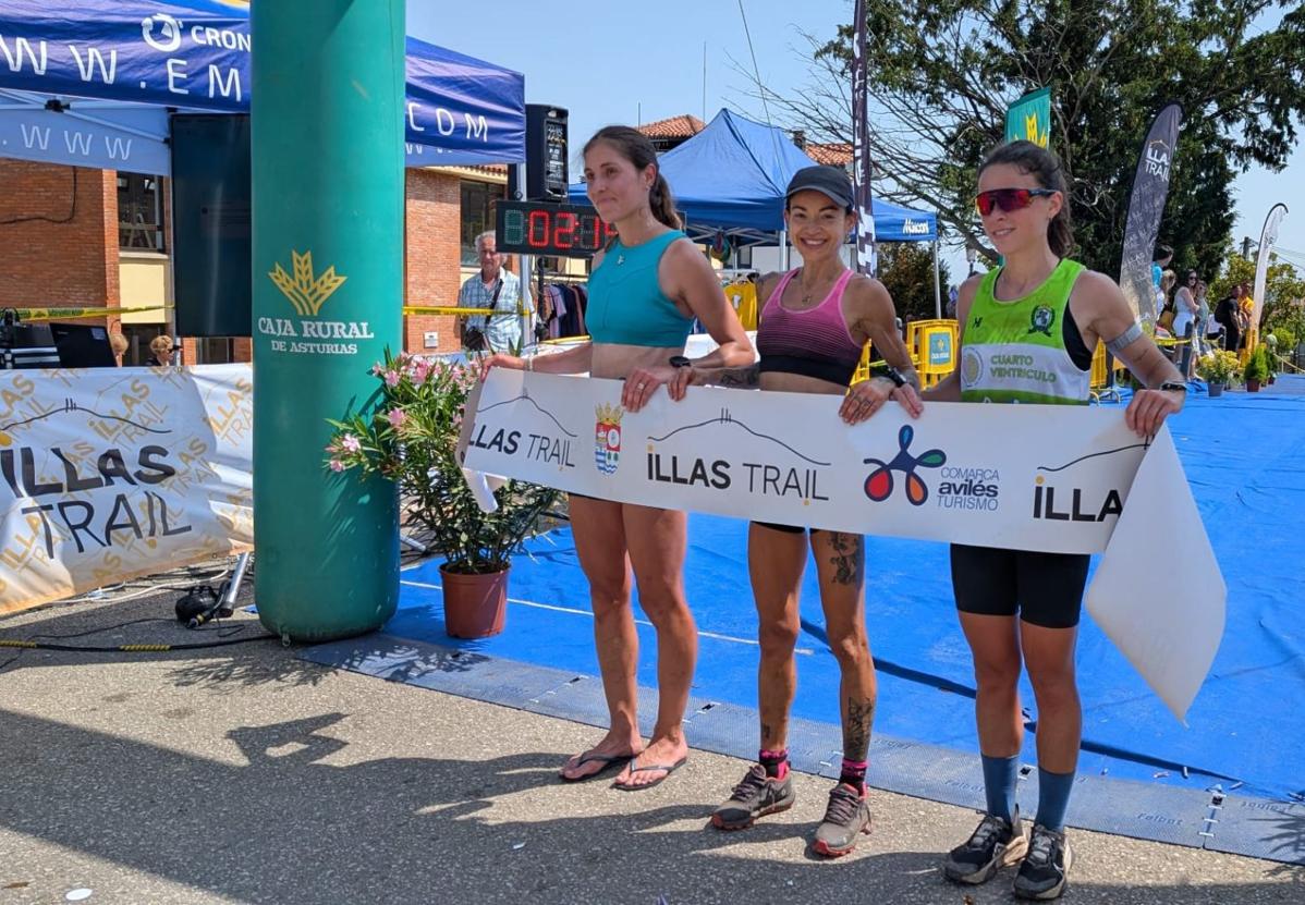 Patricia Fernández, Cristina Ardisana y Elena Fernández, podio femenino de la prueba.
