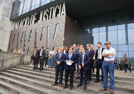 Imagen de la concentración de protesta, el pasado 11 de junio, antesala de la huelga de jueces y fiscales que arrancó hoy.
