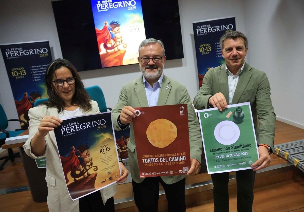 Marga Gallano, Alfredo García Quintana y José Luis Álvarez Almeida.