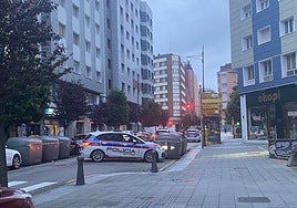 Despliegue policial en la calle Magnus Blikstad.
