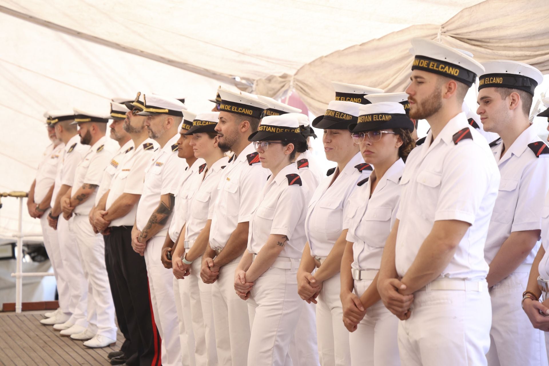 Margarita Robles, a bordo del &#039;Juan Sebastián de Elcano&#039; en Gijón